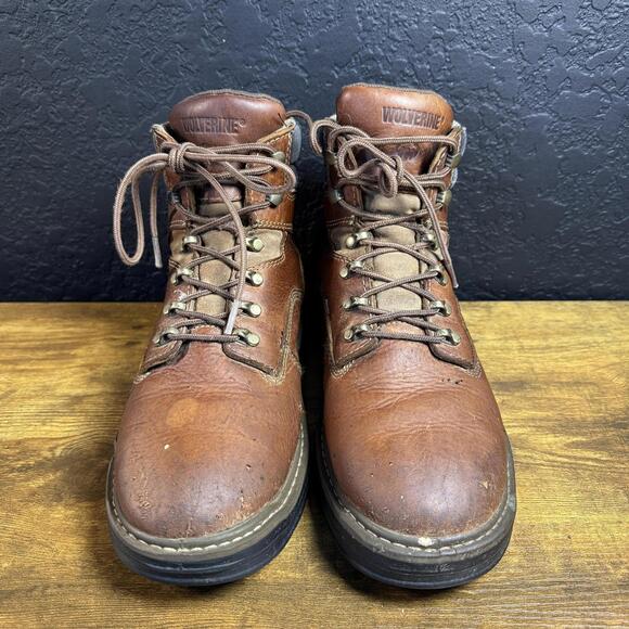 Wolverine Raider 02421 Brown Leather MultiShox Work Boots Mens 8.5 EW main image 5